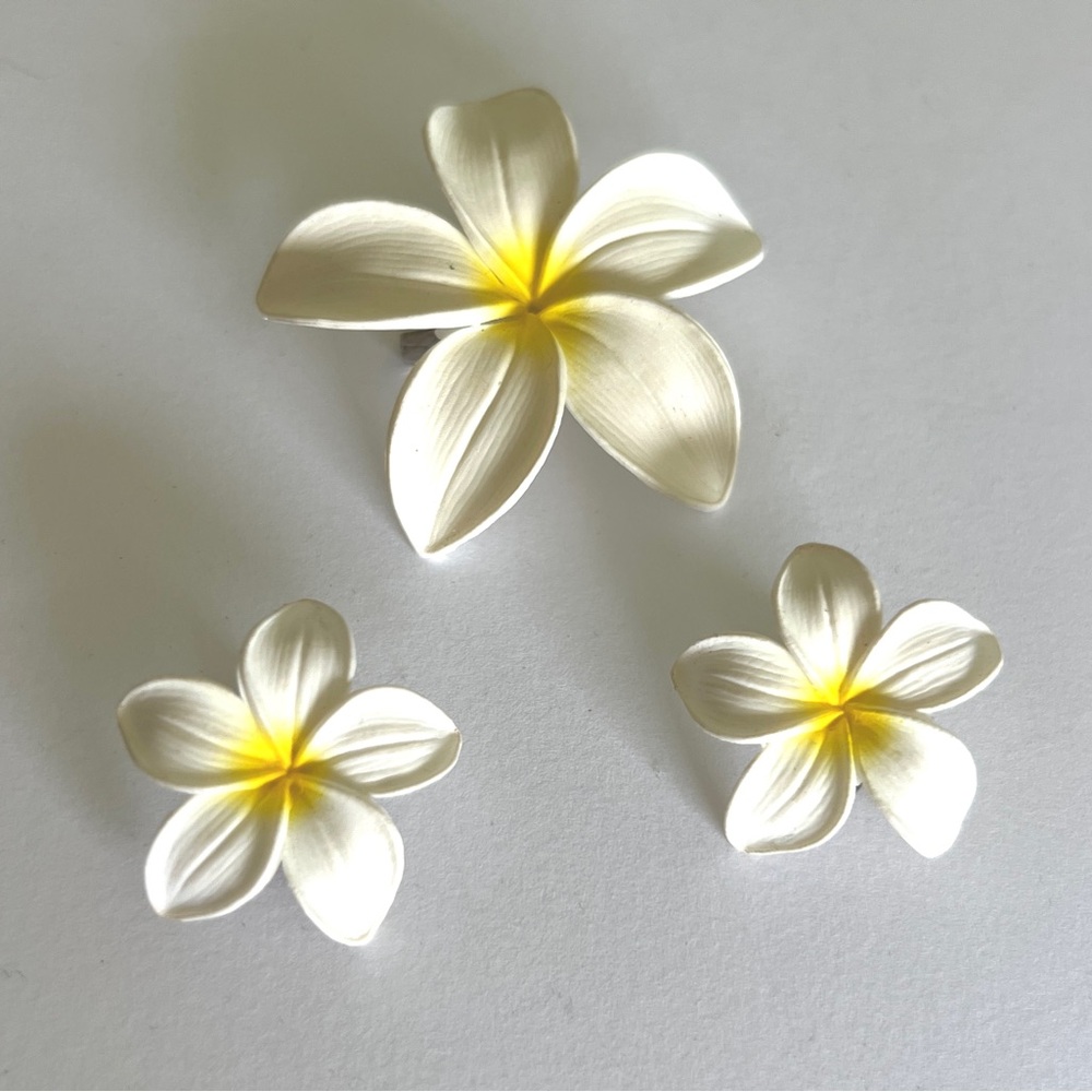 Vintage Made in Western Germany Brooch and Clip on Earrings Jewelry Set